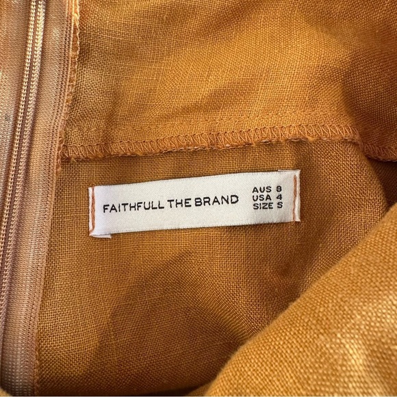 Faithful the Brand Mustard Yellow Sleeveless Dress with Button Detail in size 4 - Picture 11 of 13